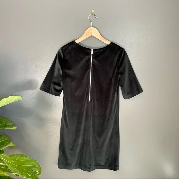 FRNCH Black Mini Dress Faux Suede Dress Women Small - Picture 2 of 7